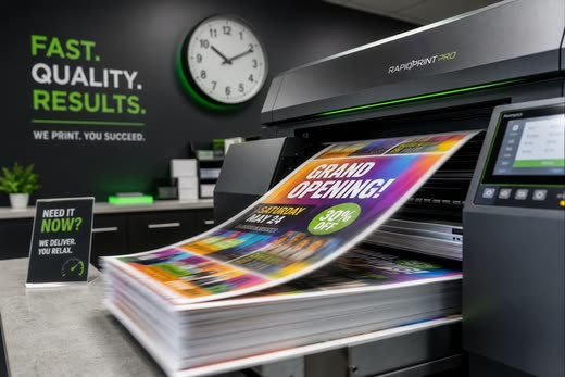 Fast rush printing turnaround